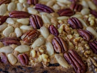 A close-up of a deliciously baked low-carb dessert.