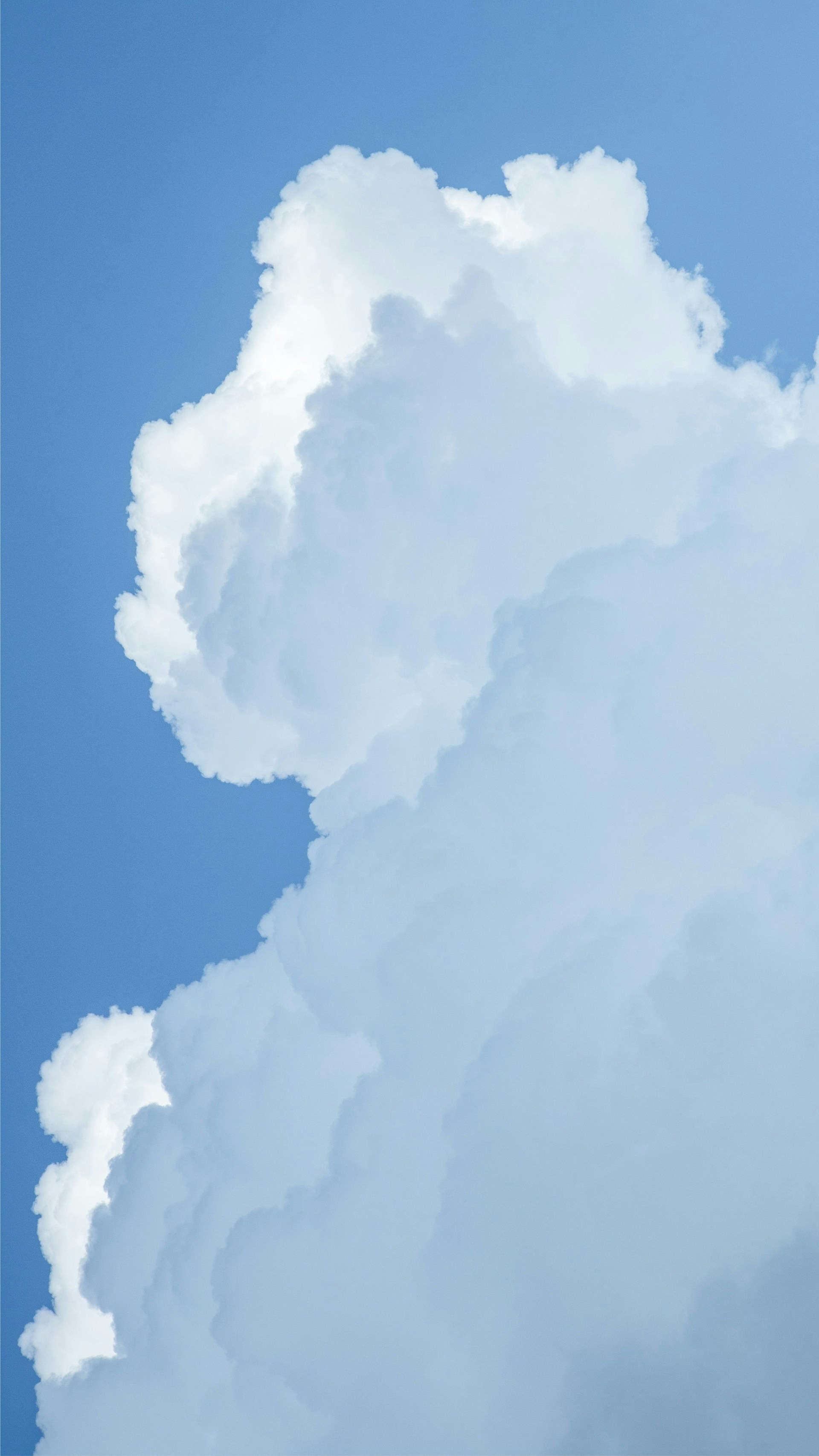 white clouds and blue sky