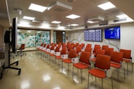 red and gray chair lot