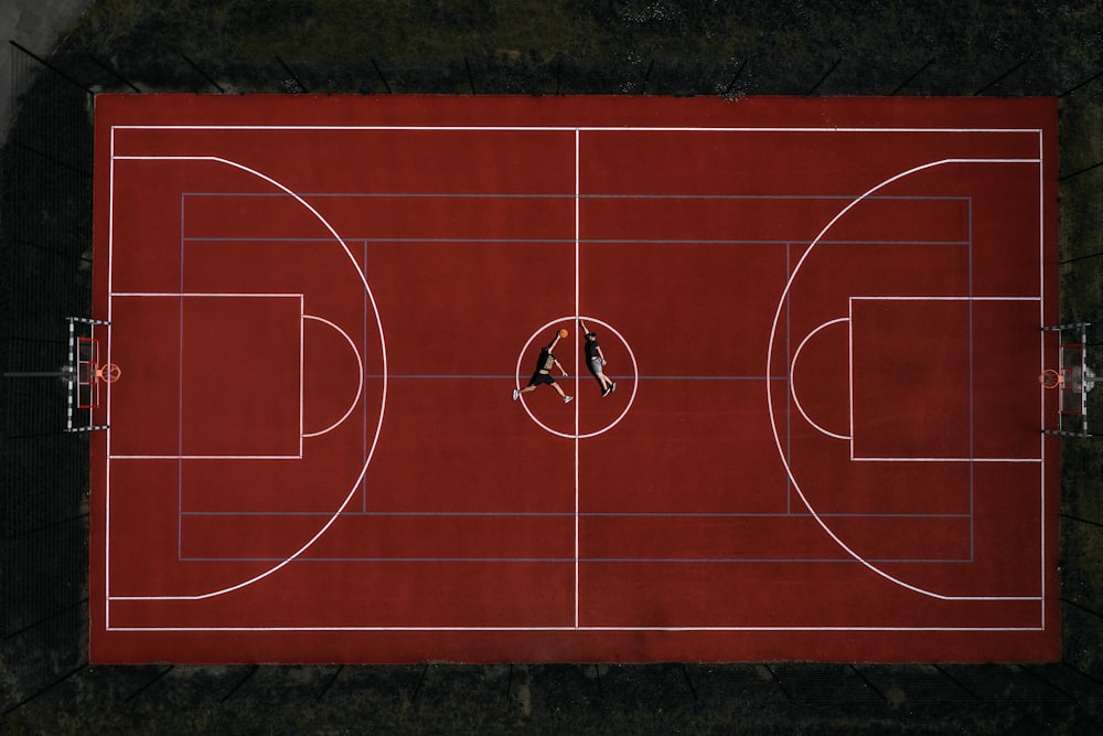 brown and white basketball court