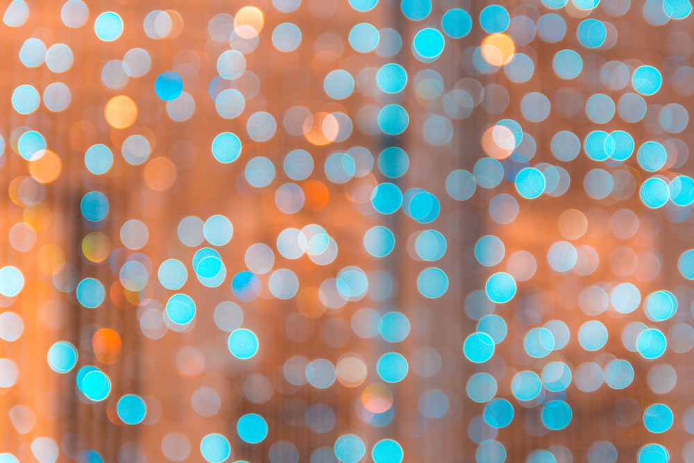 orange and white bokeh lights