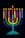 pink yellow and blue striped light
