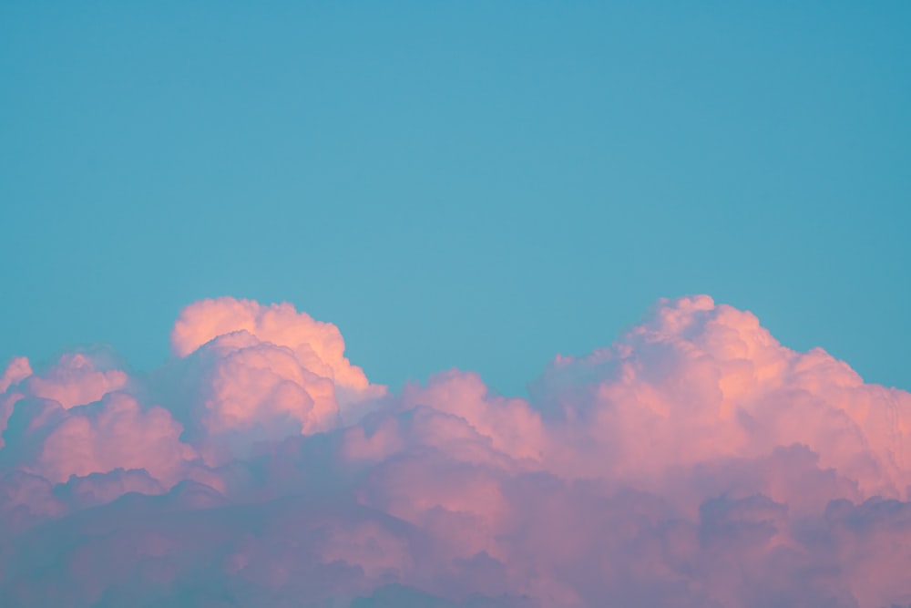 white clouds and blue sky