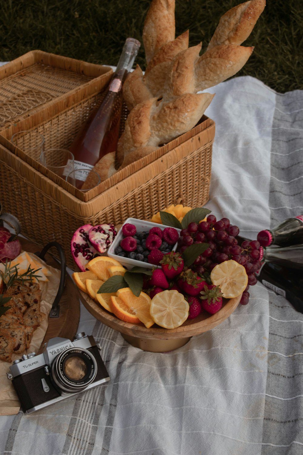 assorted fruits on brown woven basket