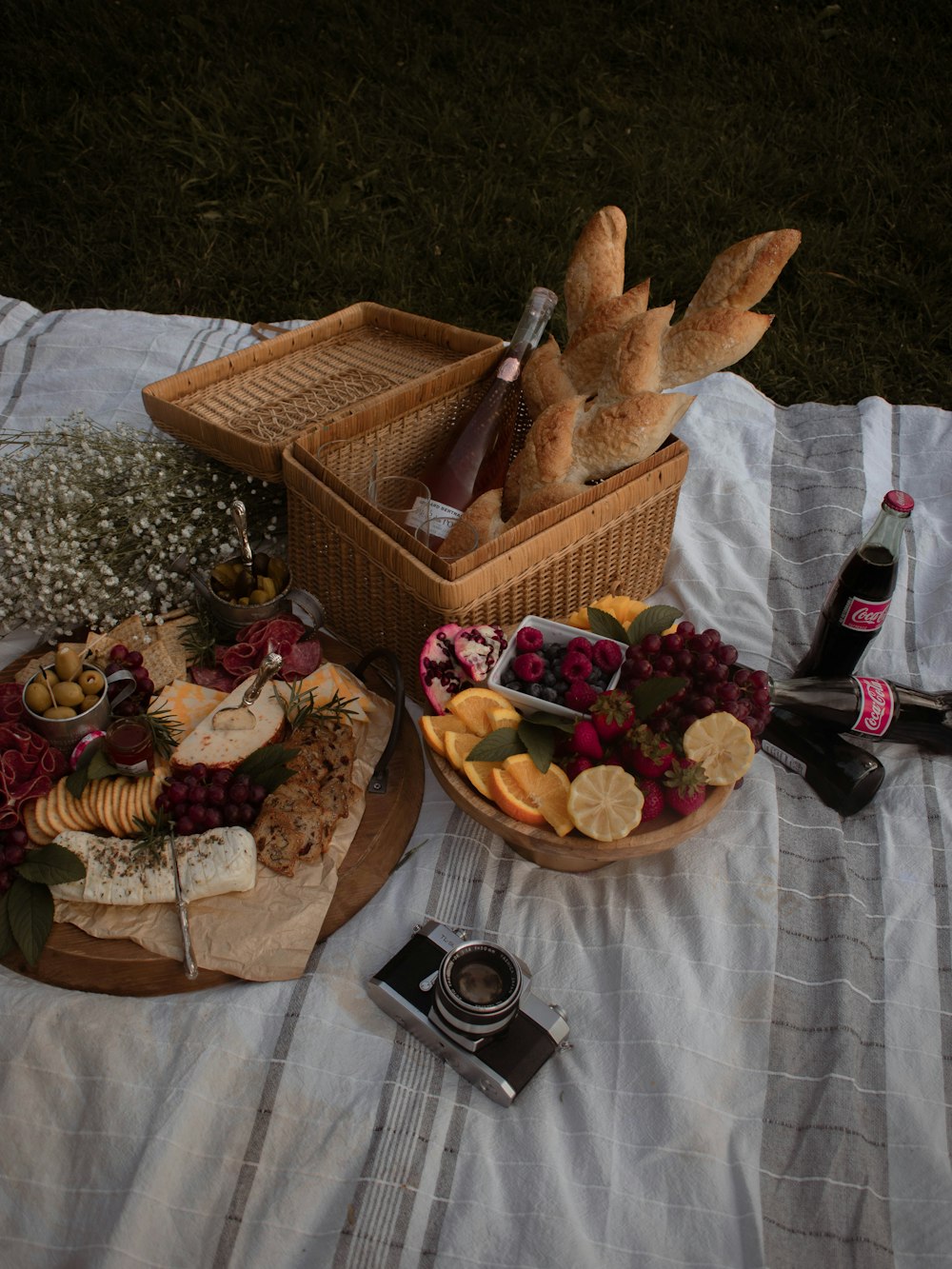 bread on brown woven basket