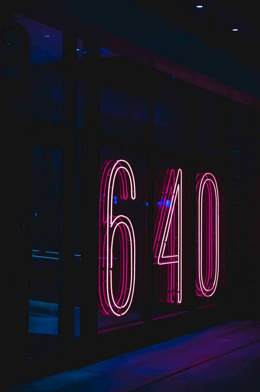 red and blue open neon light signage