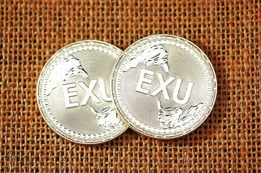 silver and black round coin