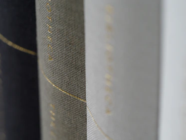 A close-up of the book cover featuring warm, earthy tones and bold typography.