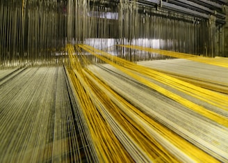 Digital weaving loom in a textile workshop