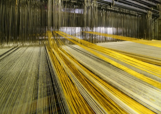 Digital weaving loom in a textile workshop