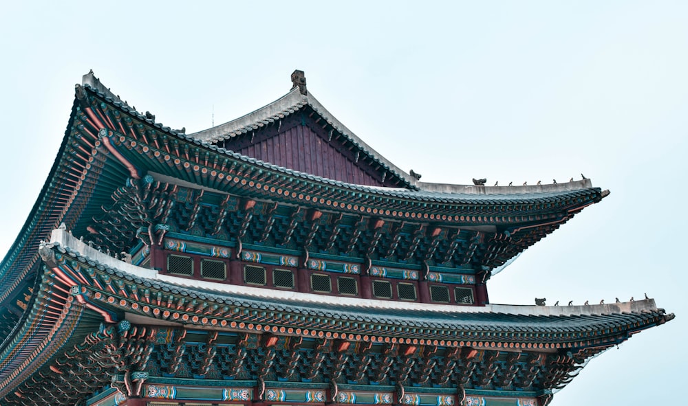 red and black pagoda temple