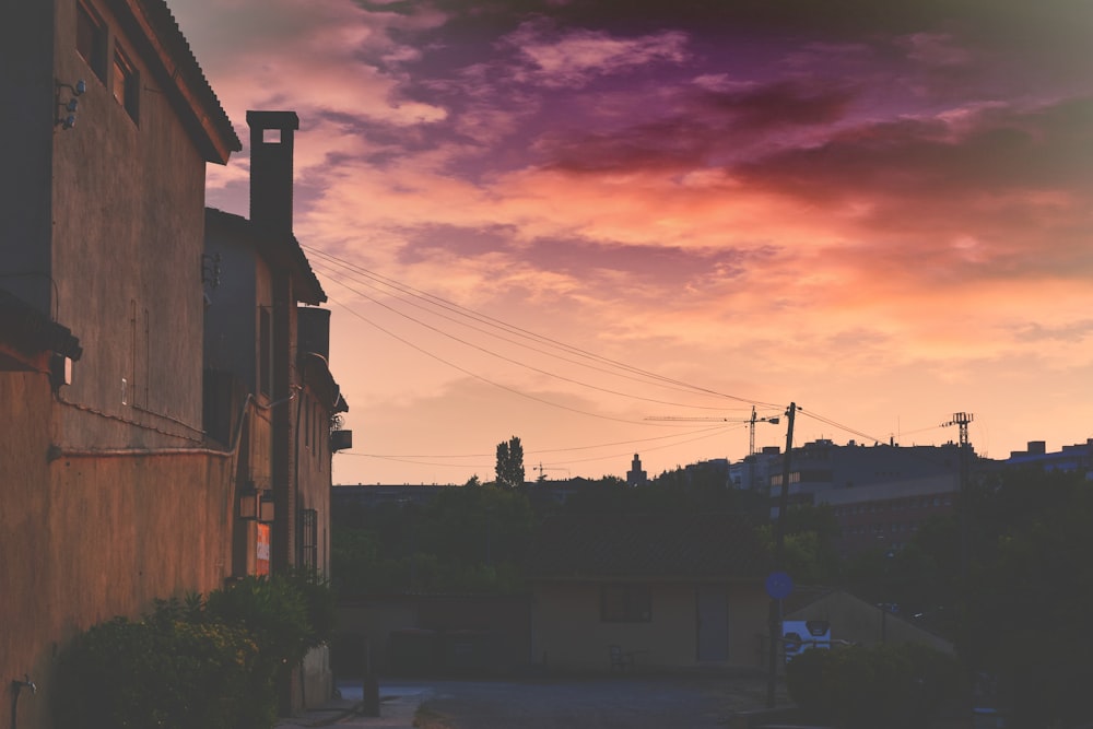 brown concrete building during sunset