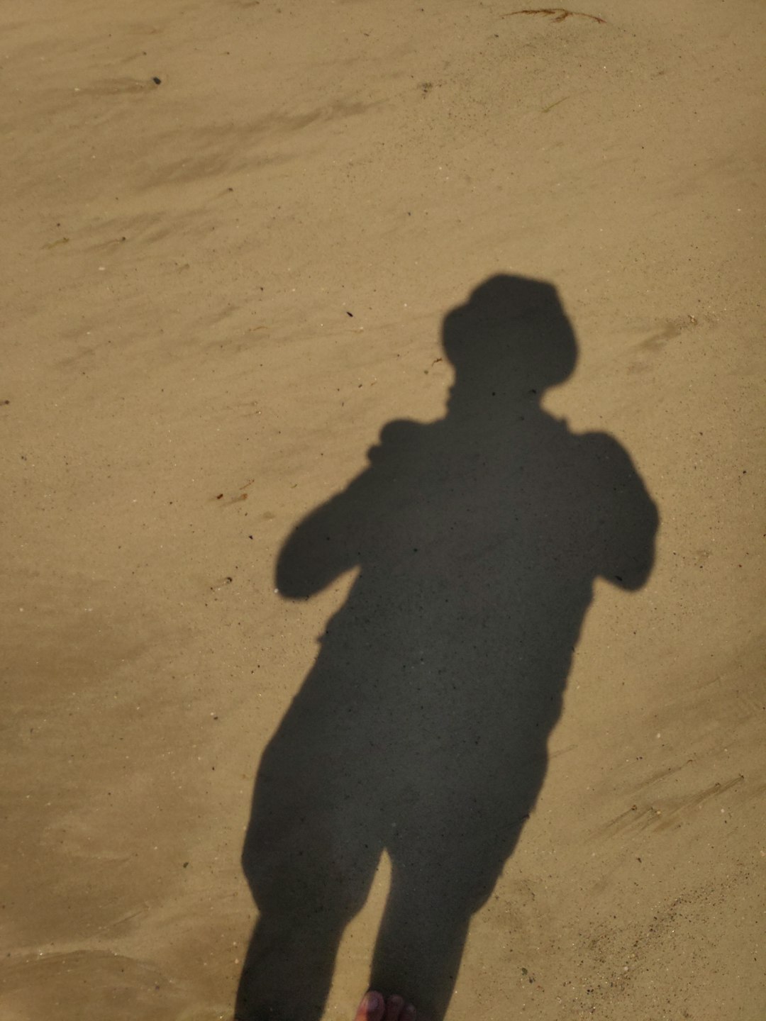 shadow of person on brown sand during daytime