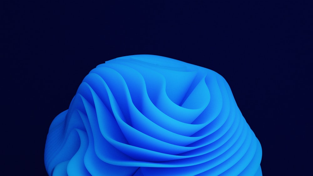 blue spiral illustration on white background