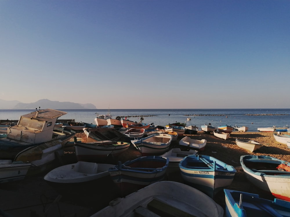 boats on sea shore during daytime