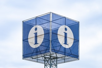 blue and white metal frame