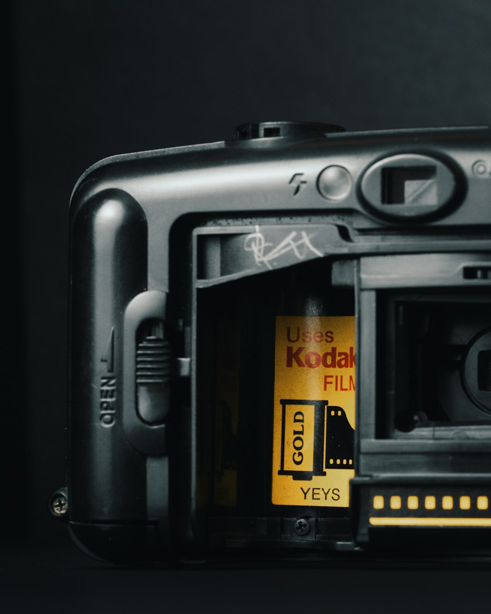 black and gray camera film