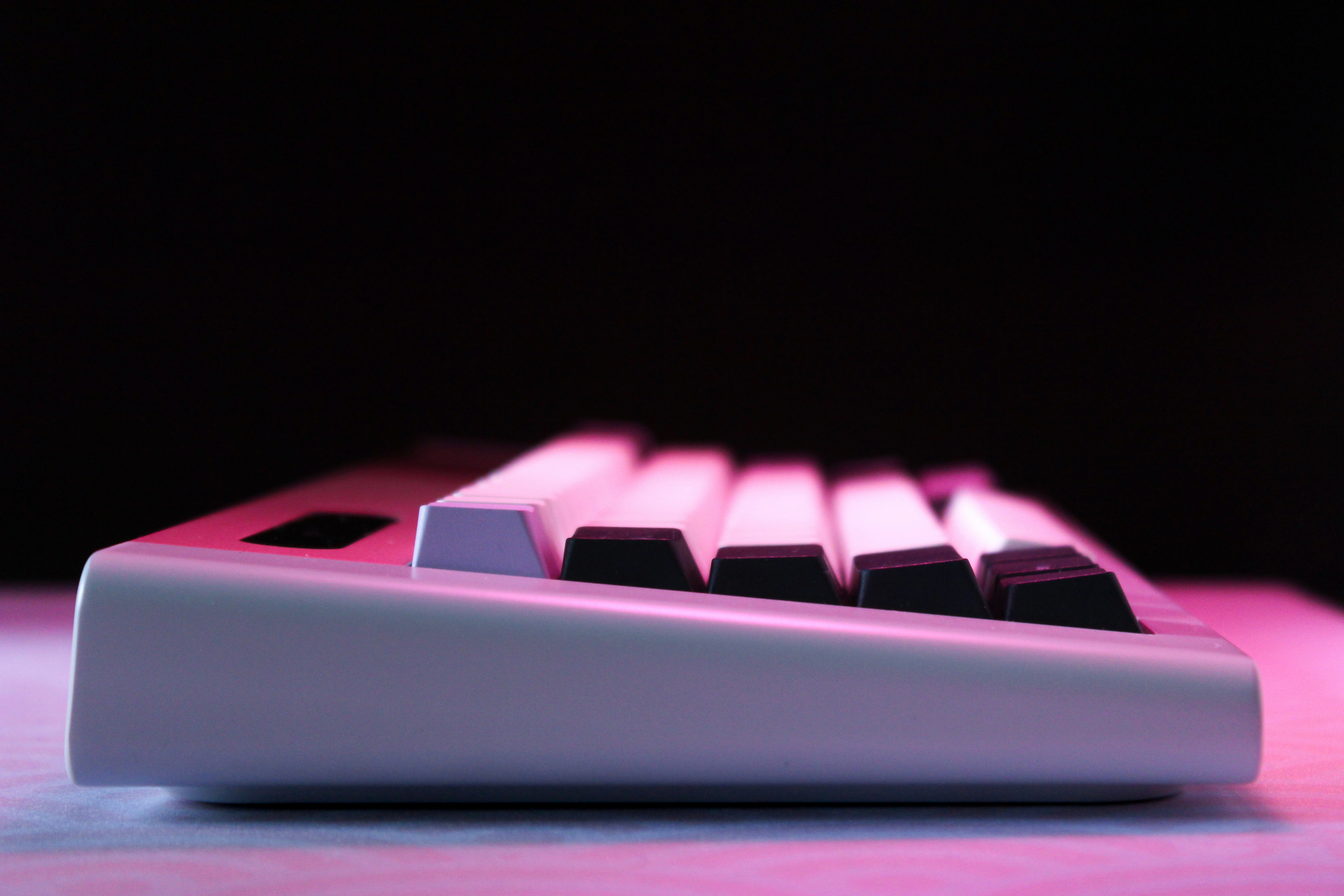 white and black computer keyboard