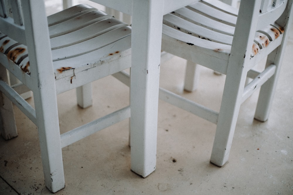 white wooden chair on white sand