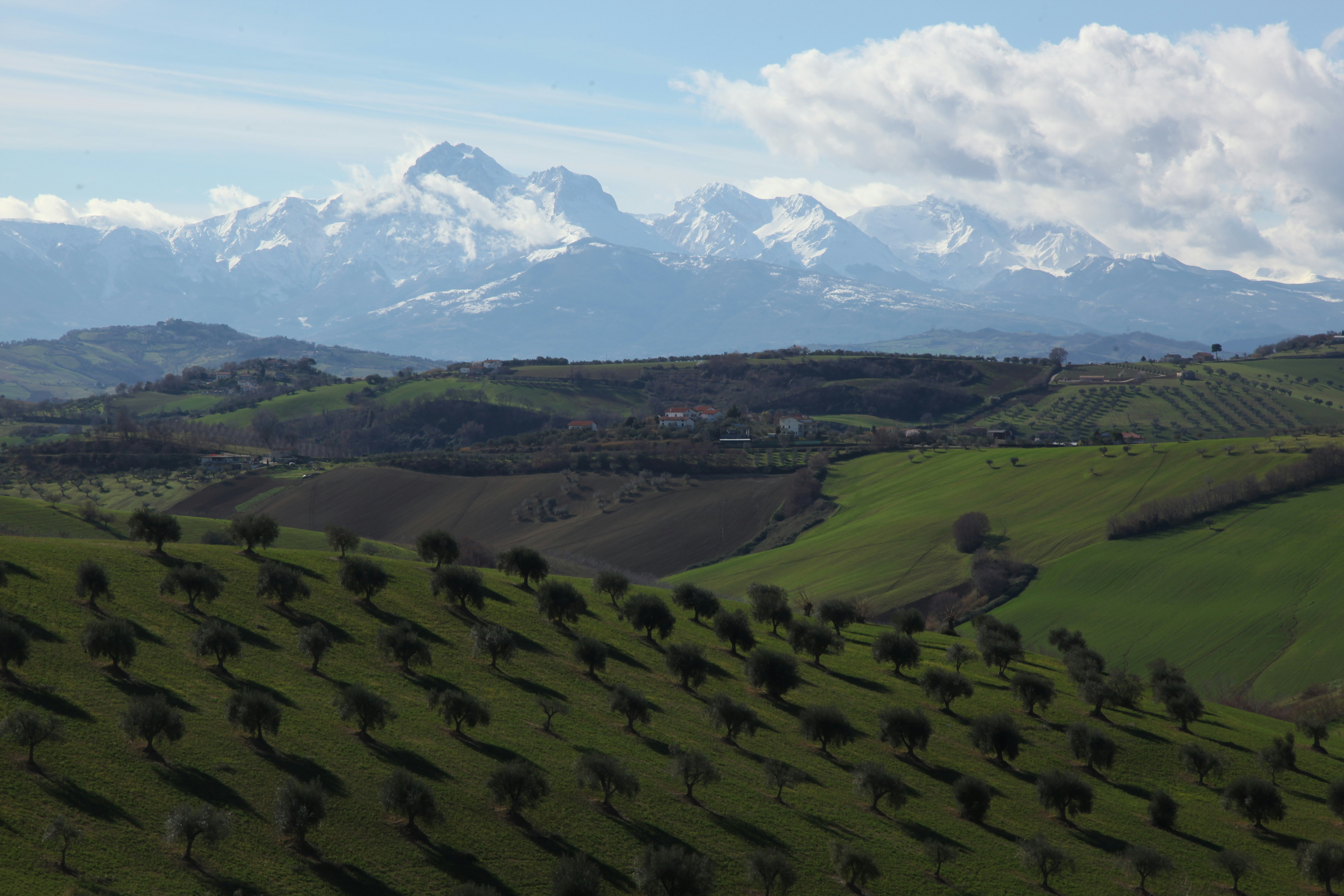 green grass field near mountains during daytime, 