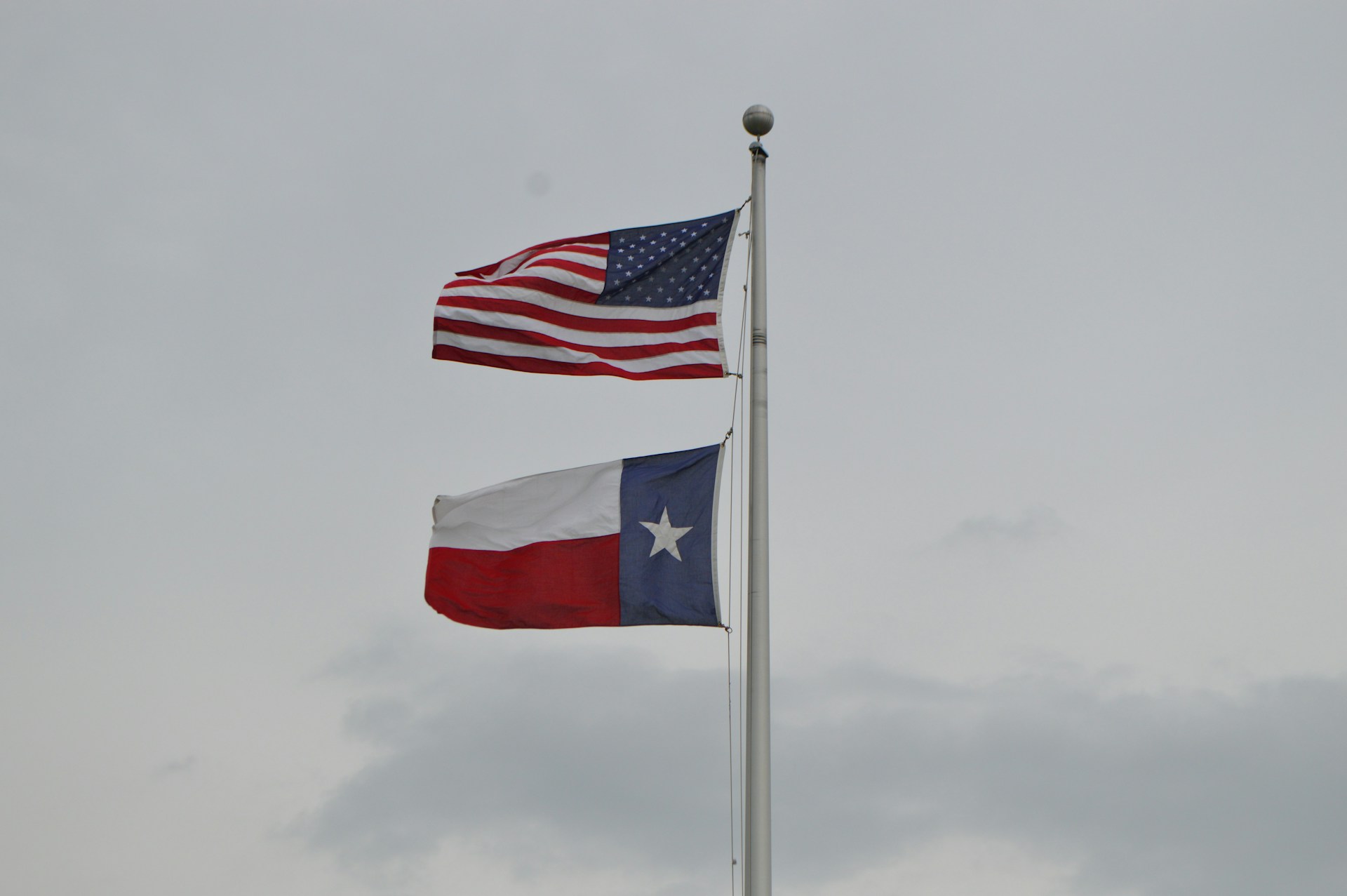 us a flag on pole