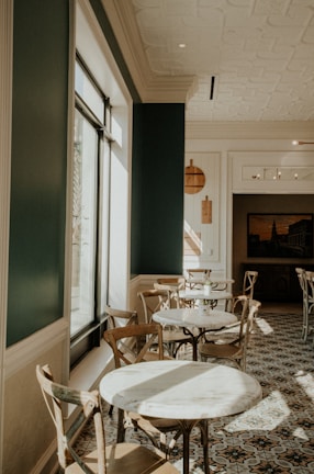 white table cloth on table