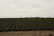 An expansive agricultural field stretches into the distance with rows of crops neatly lined. In the background, a few farm buildings and structures can be seen under a cloudy sky.