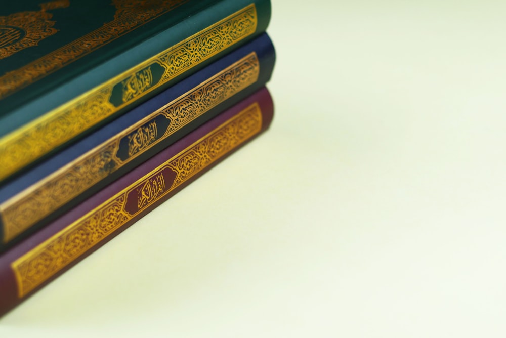 blue green and brown books