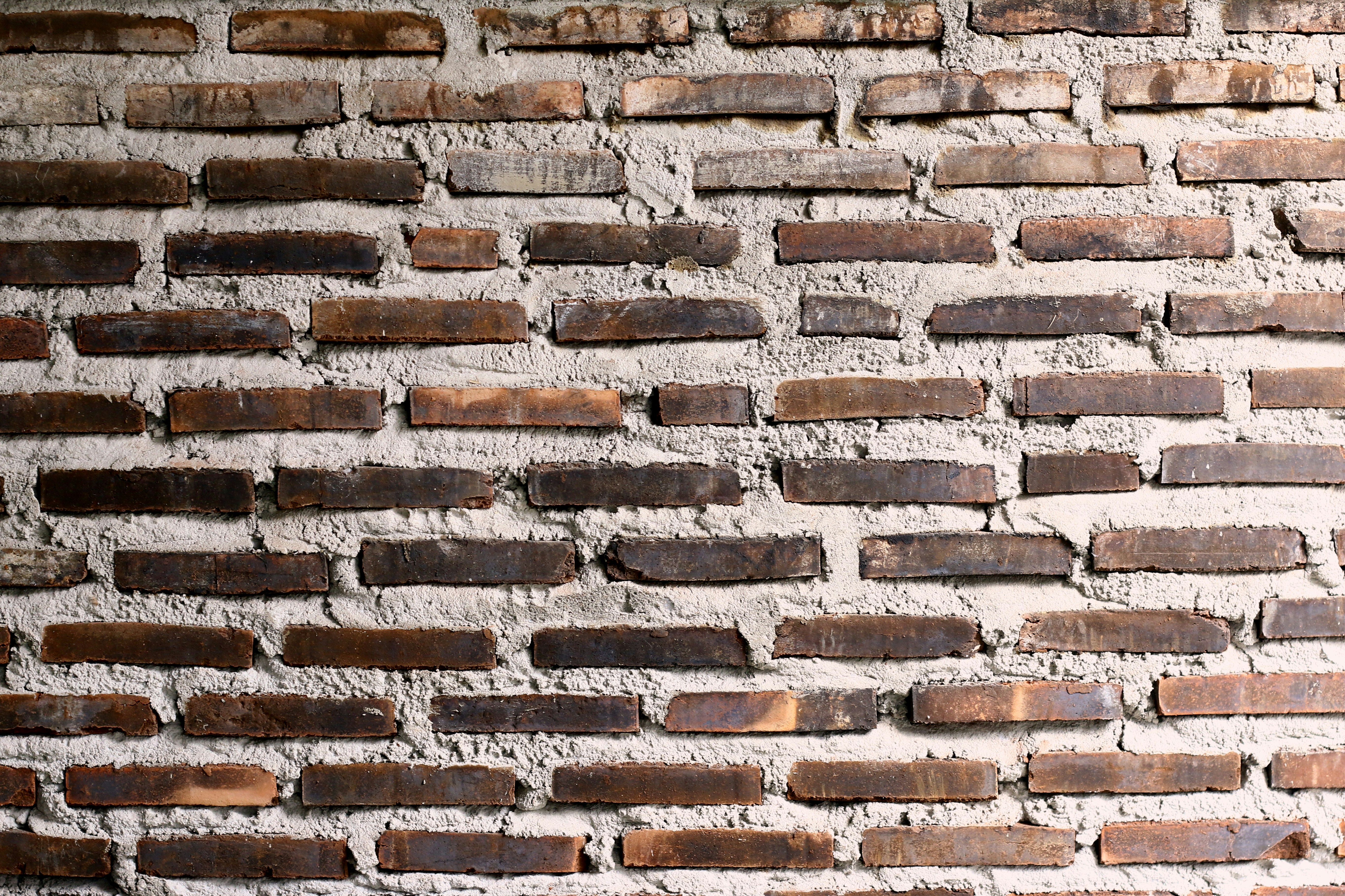 brown and white brick wall