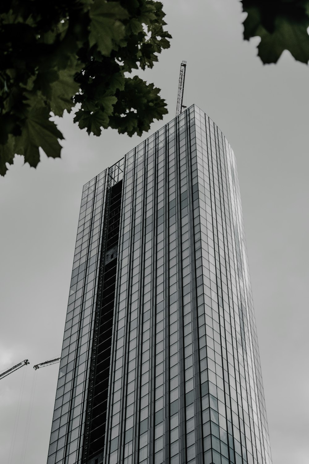 black and white concrete building