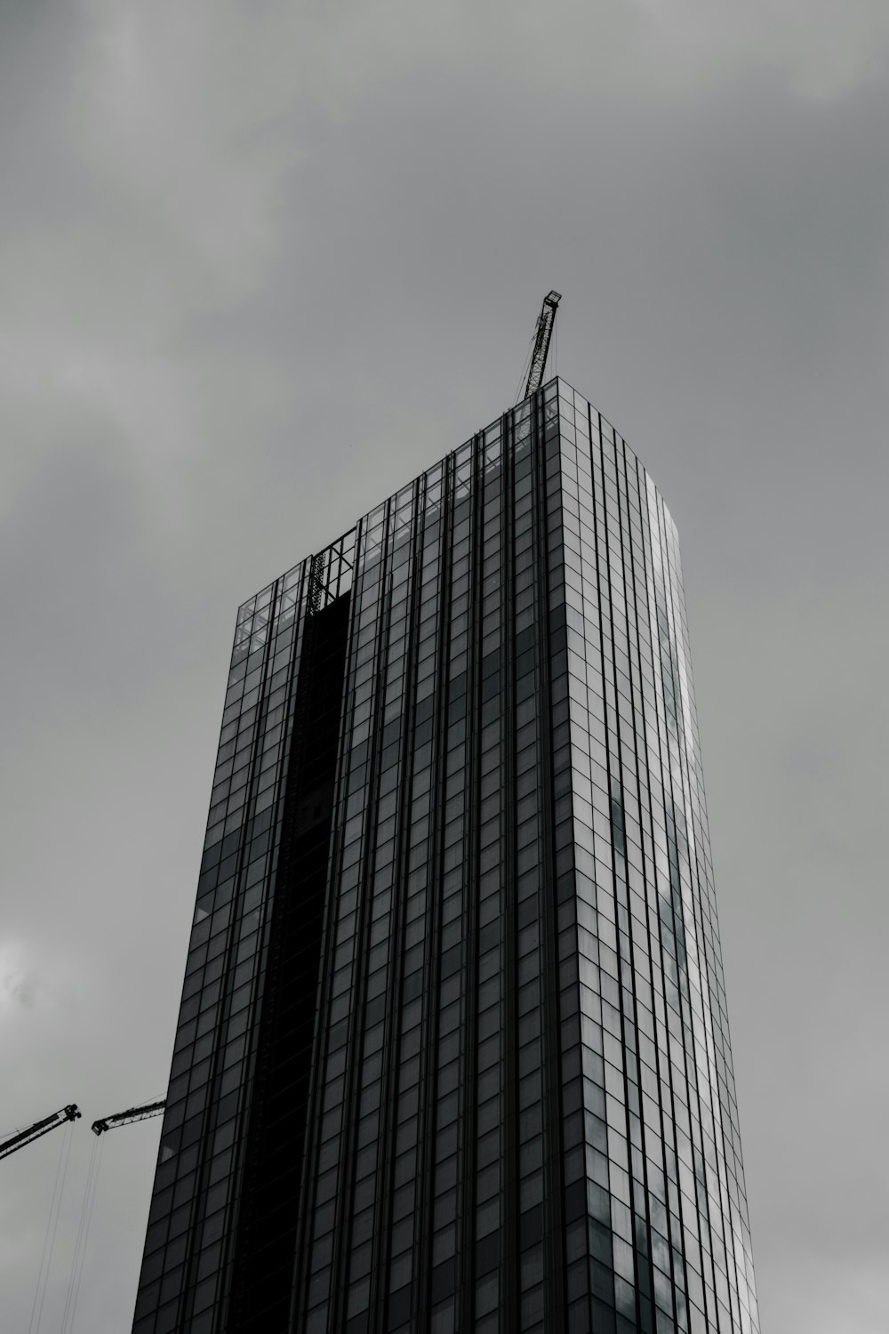 black and white concrete building