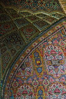 A mosaic panel featuring intricate patterns and rich textures inspired by Bethlehem’s heritage