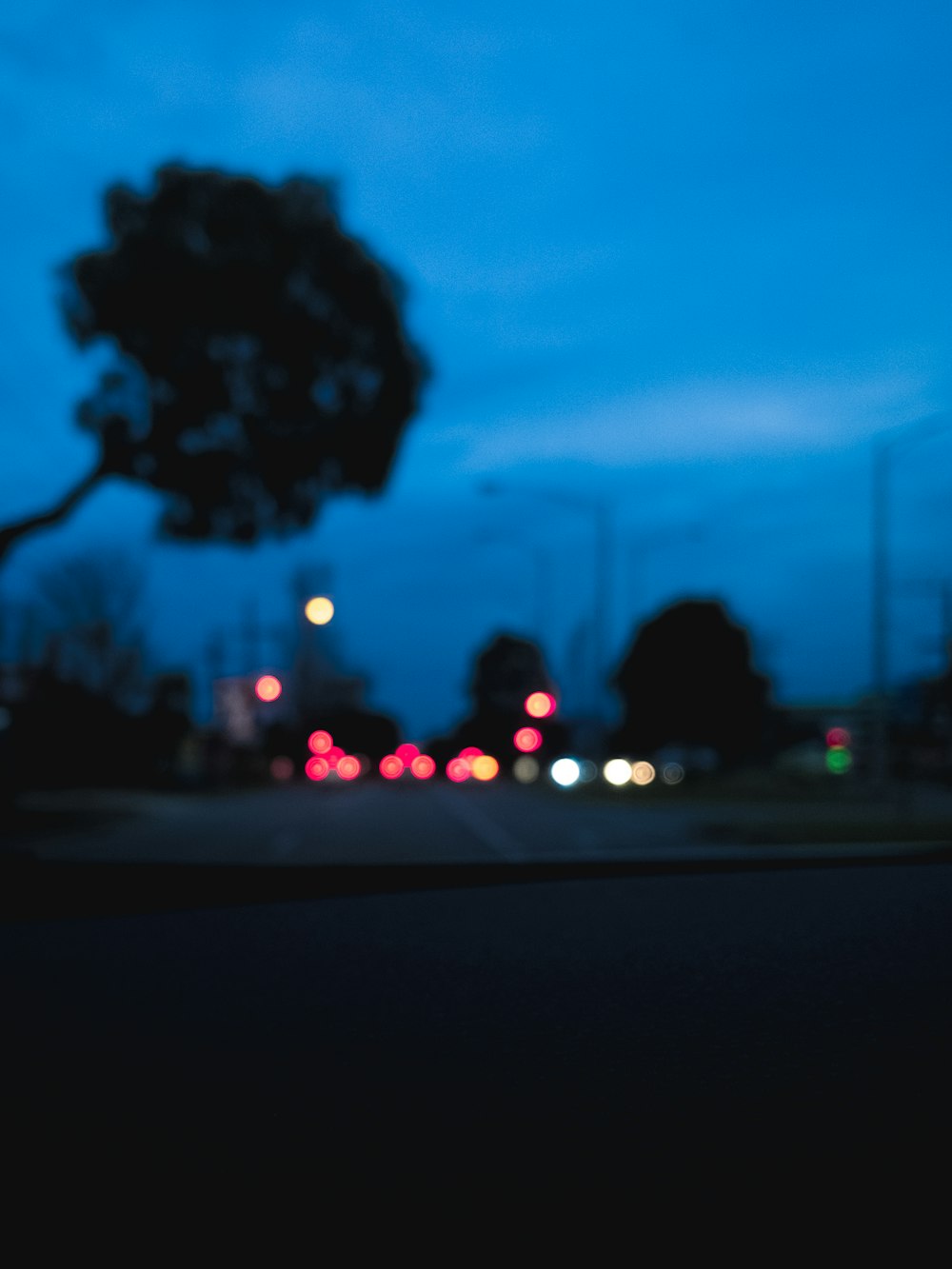 silhouette of tree during night time