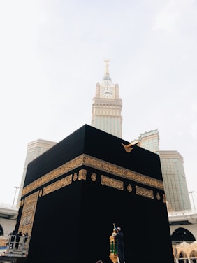 The Holy Kaaba in Makkah, Saudi Arabia – Sacred Islamic site for Hajj and Umrah pilgrimage.