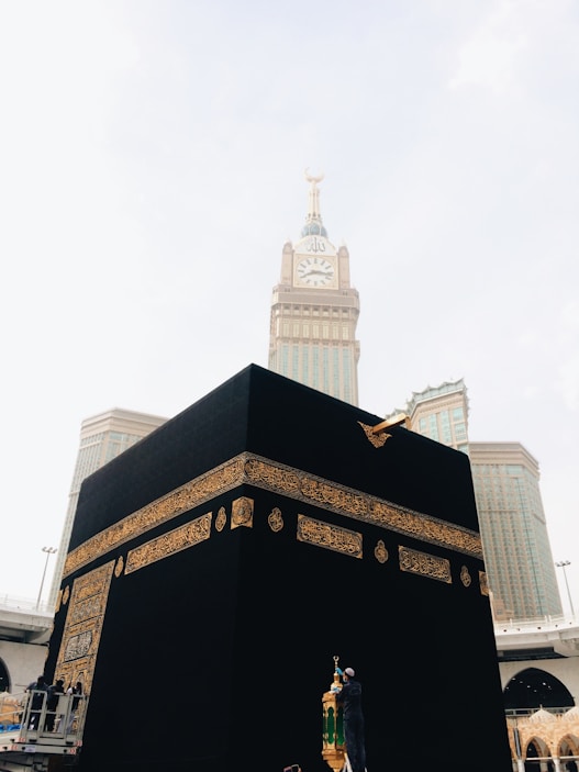 The Holy Kaaba in Makkah, Saudi Arabia – Sacred Islamic site for Hajj and Umrah pilgrimage.