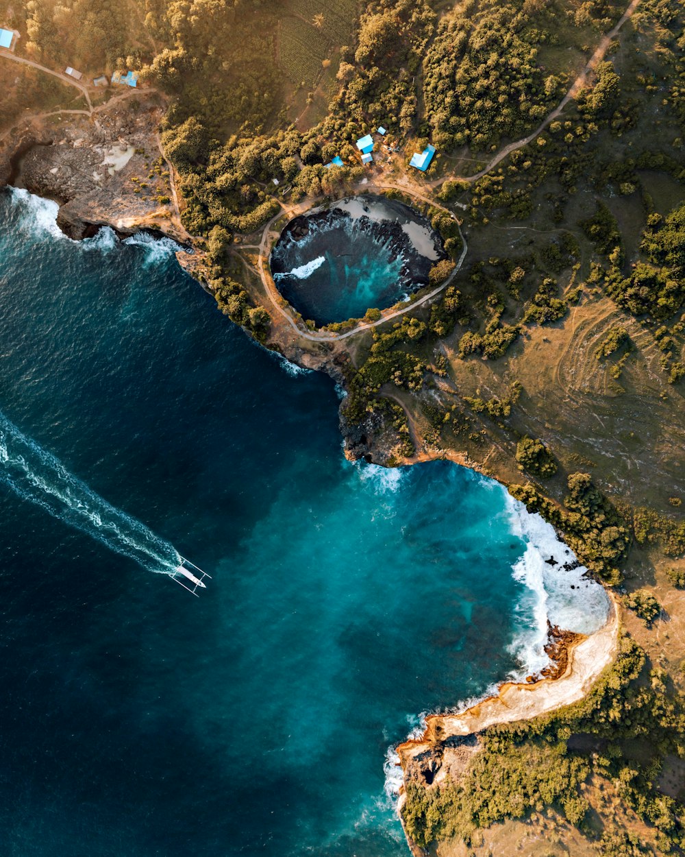 aerial view of island during daytime