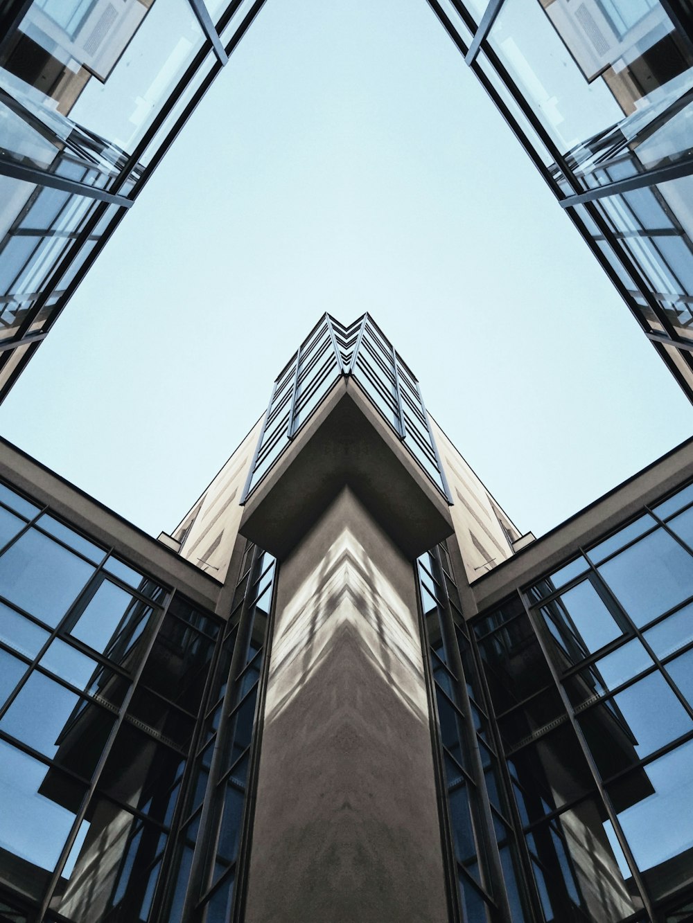 low angle photography of brown concrete building