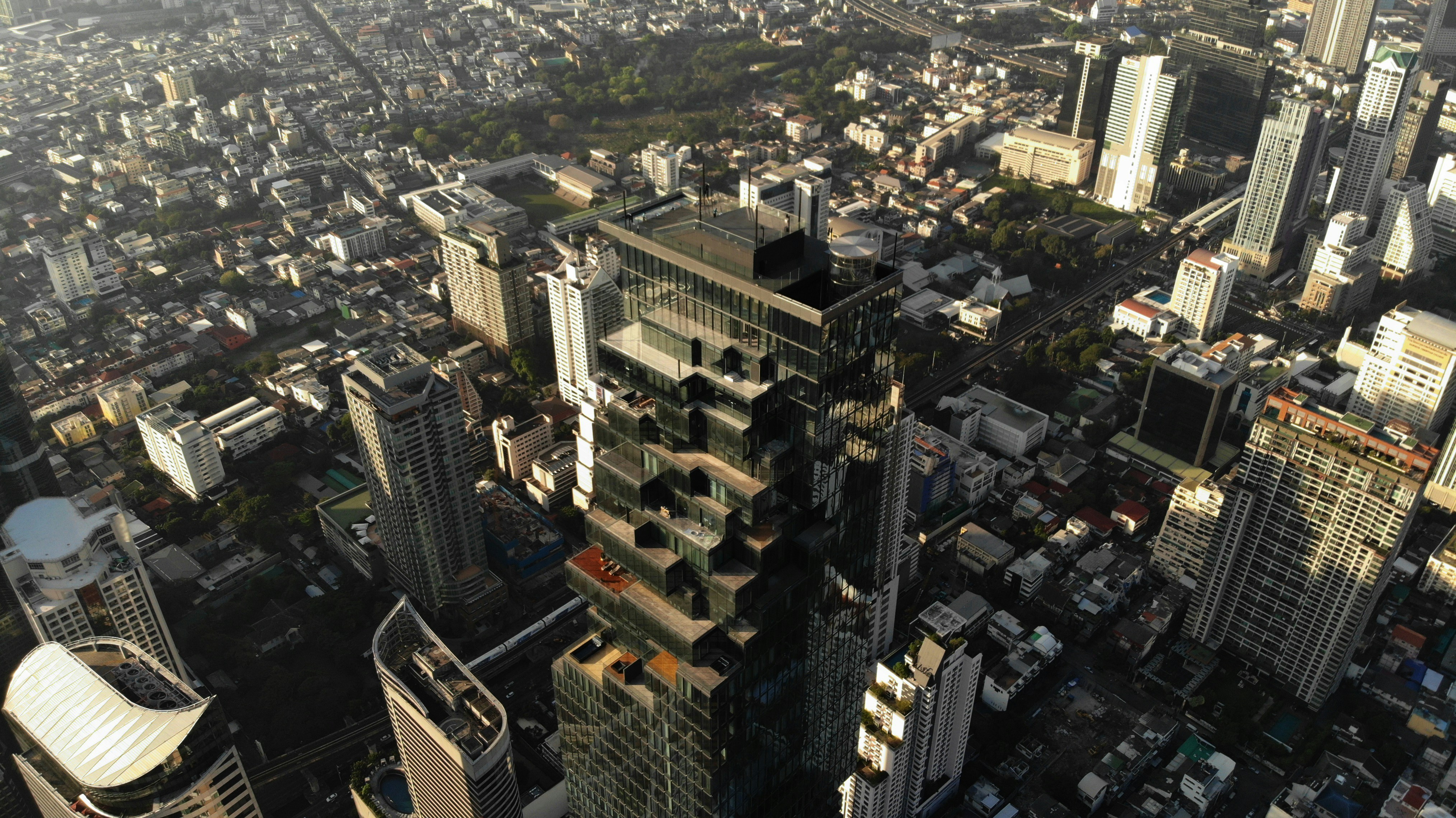 Residential towers representing studio apartment rentals in Bangkok, Thailand
