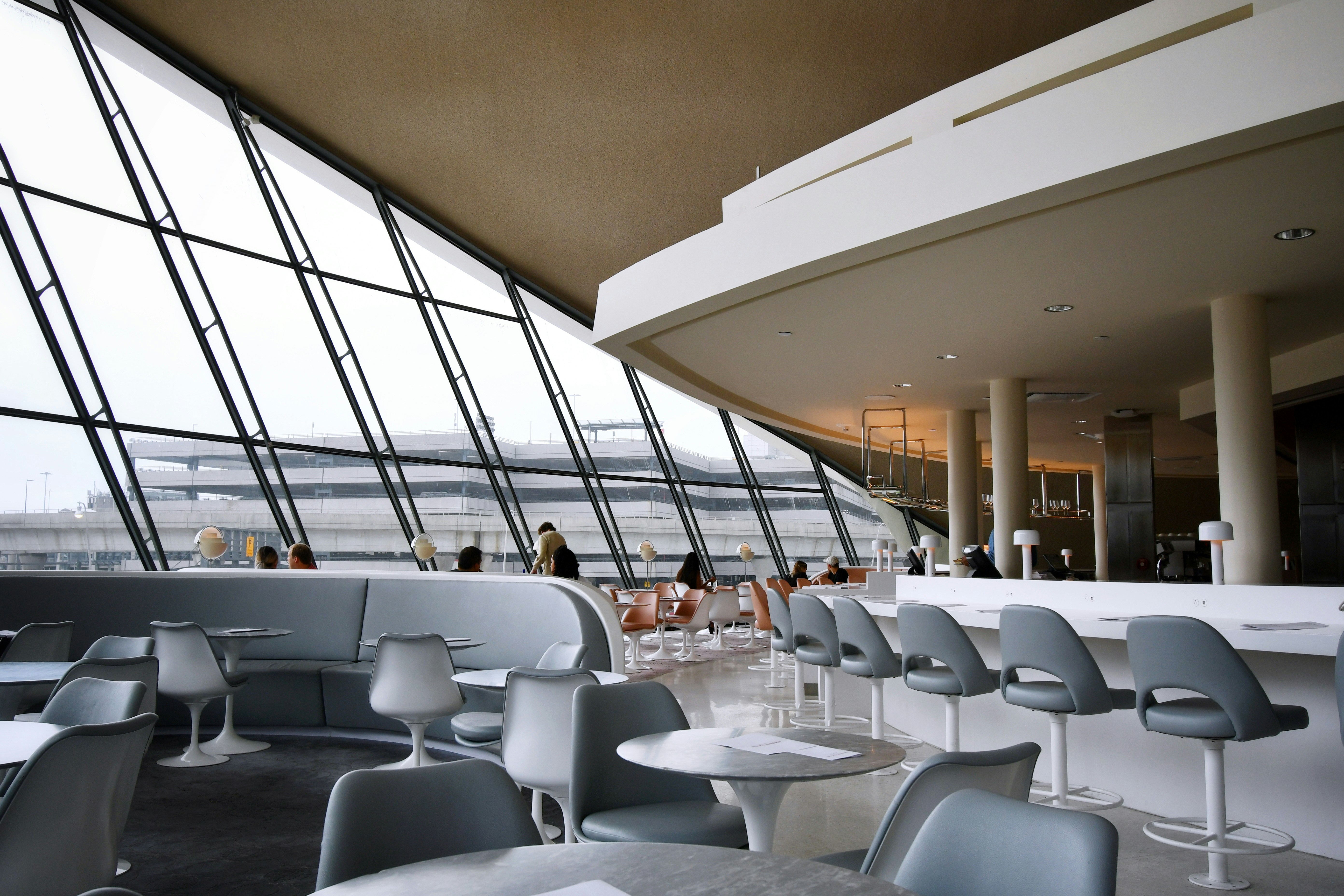 The restaurant in the TWA hotel