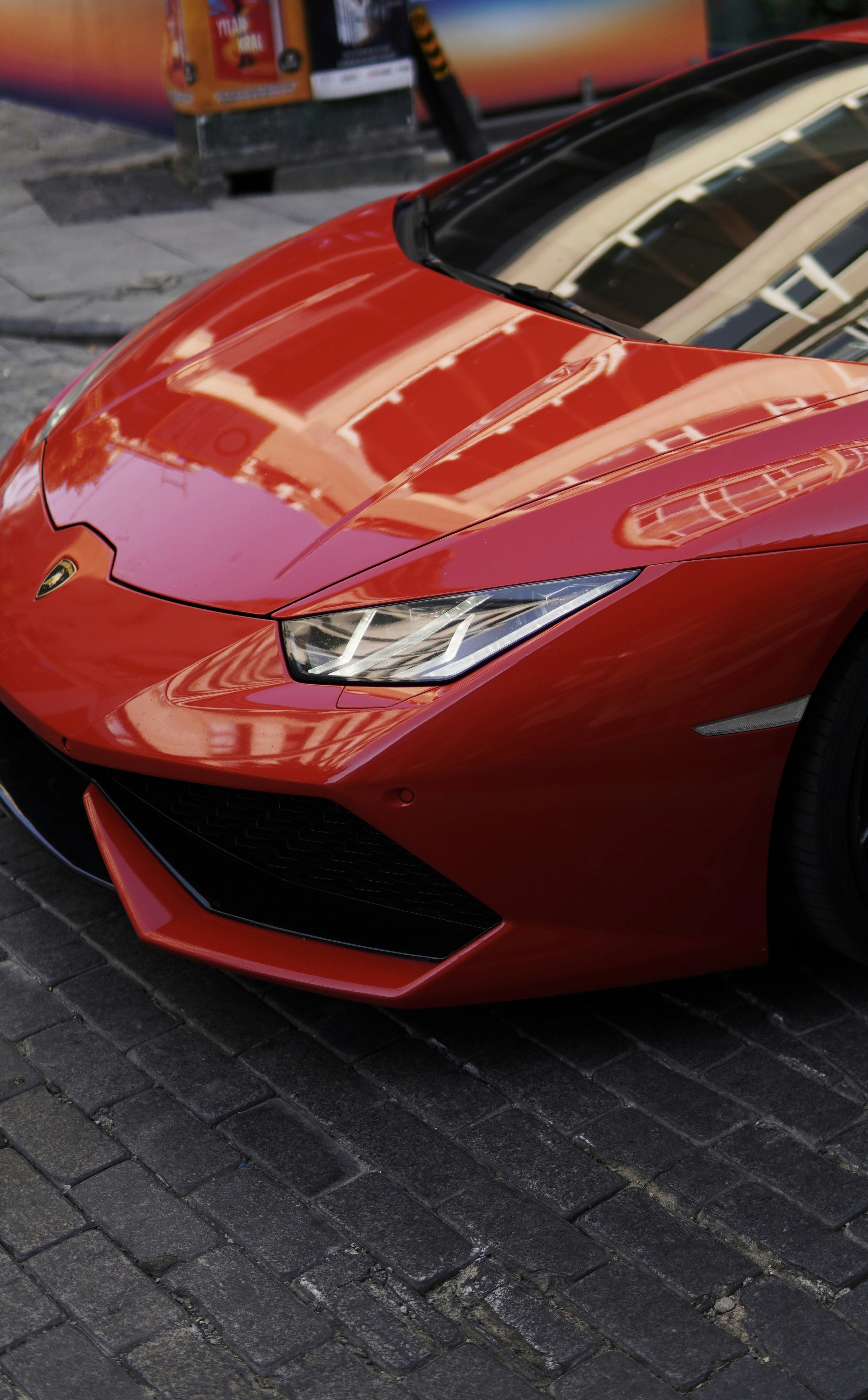 red ferrari car on road