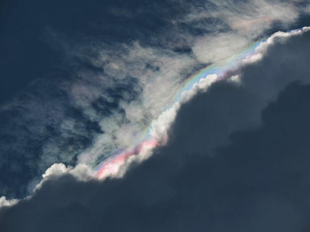 white clouds and blue sky