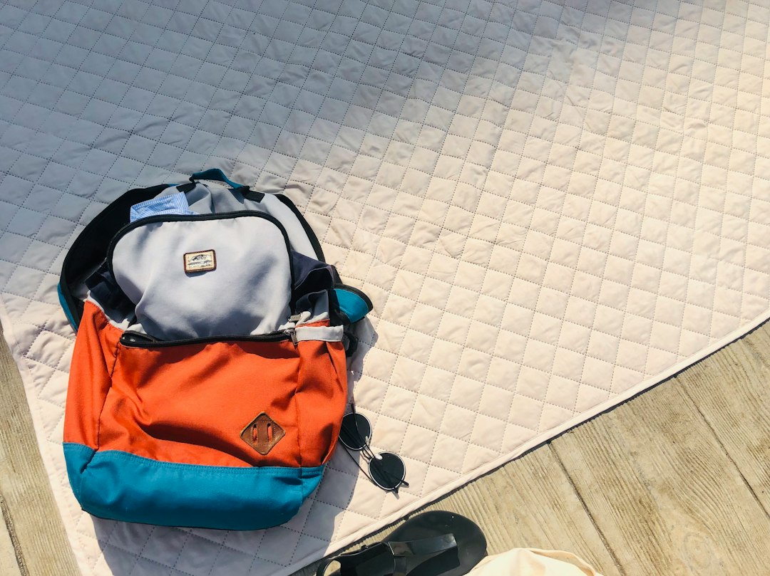 compact travel towel and backpack