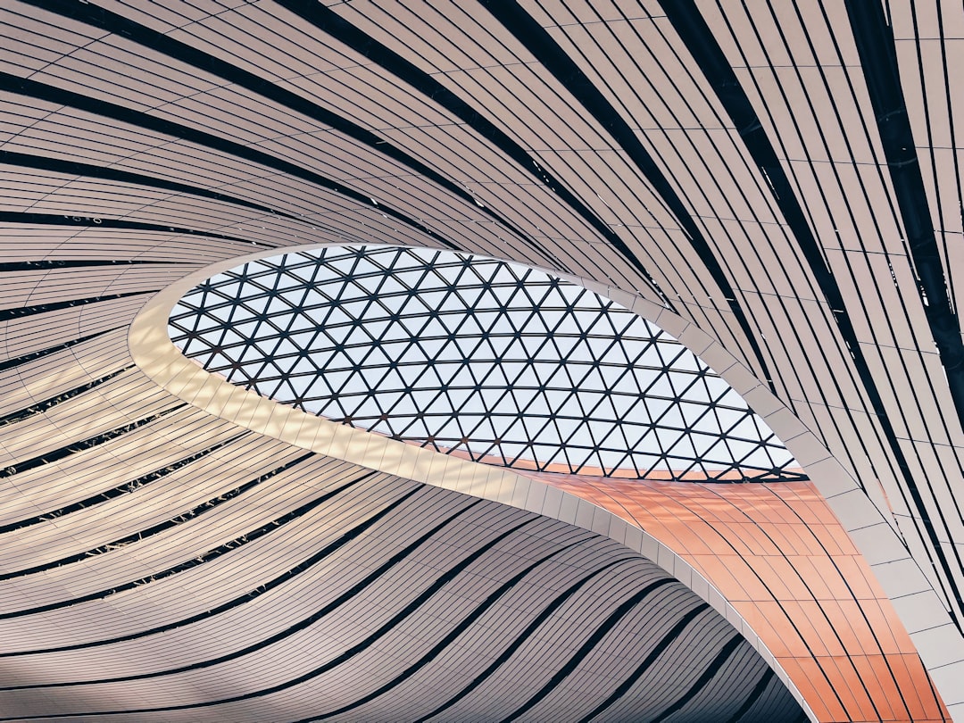 brown and black striped textile, Architectural details with sunlight
