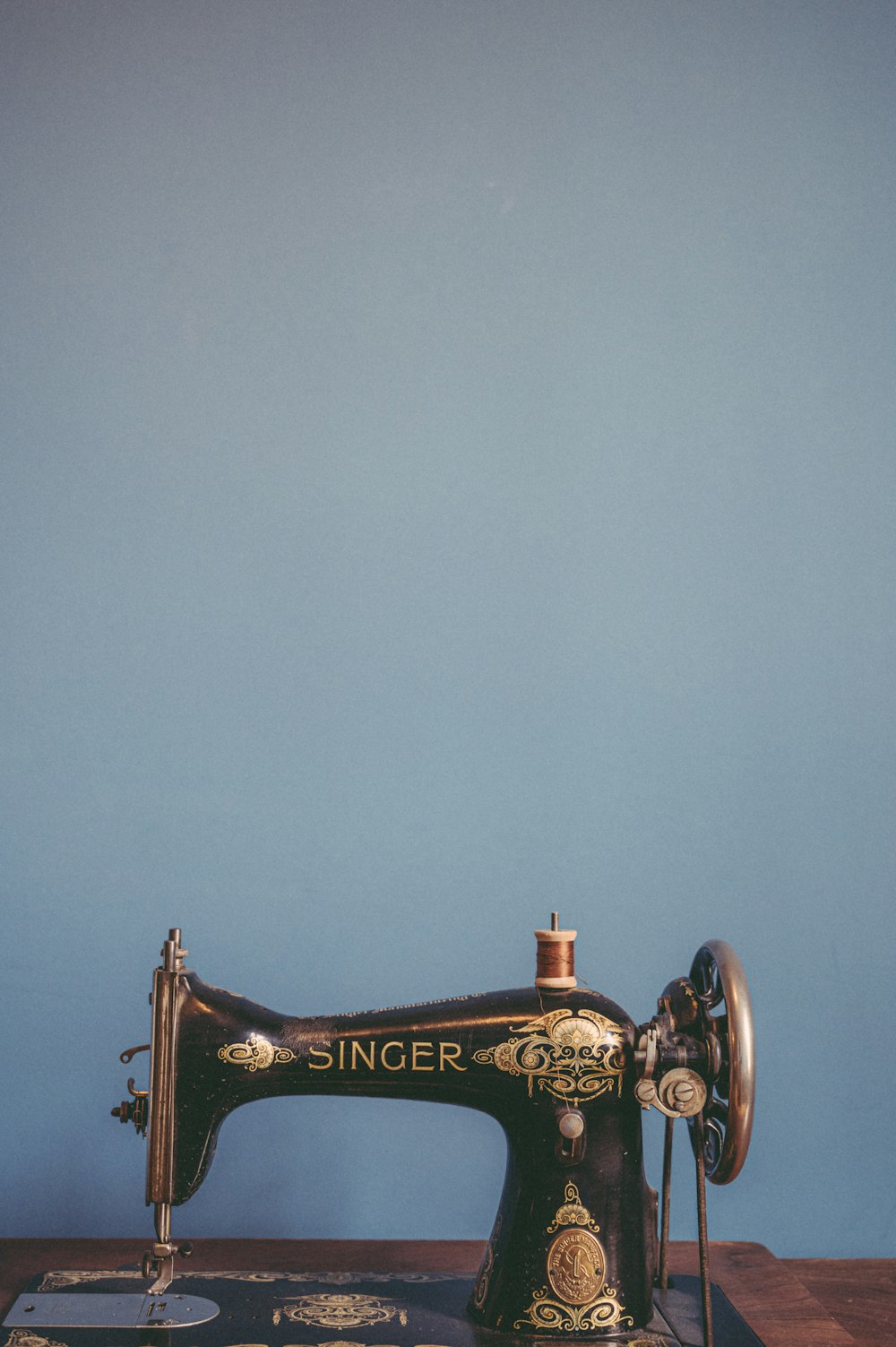 black and gold sewing machine