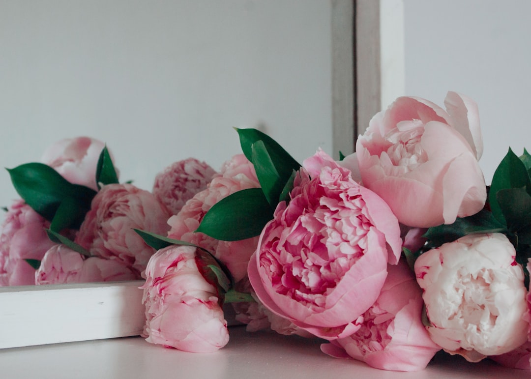 pink and white flower bouquet