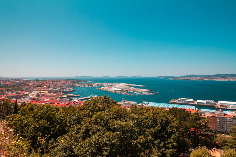 Vista de Vigo y su ría desde el Monte do Castro