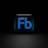 A dark background with a cube in the center, featuring the letters 'Fb' in bold, blue font. The cube appears to have a glossy finish, with reflections visible on its surface.