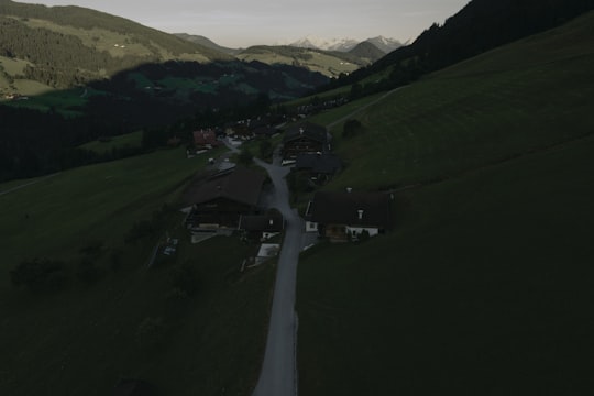 aerial view of green grass field during daytime in Alpbach Austria