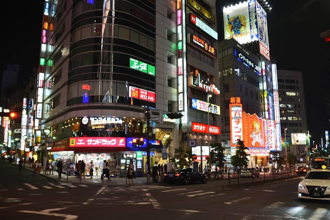 people walking on pedestrian lane in city during night time