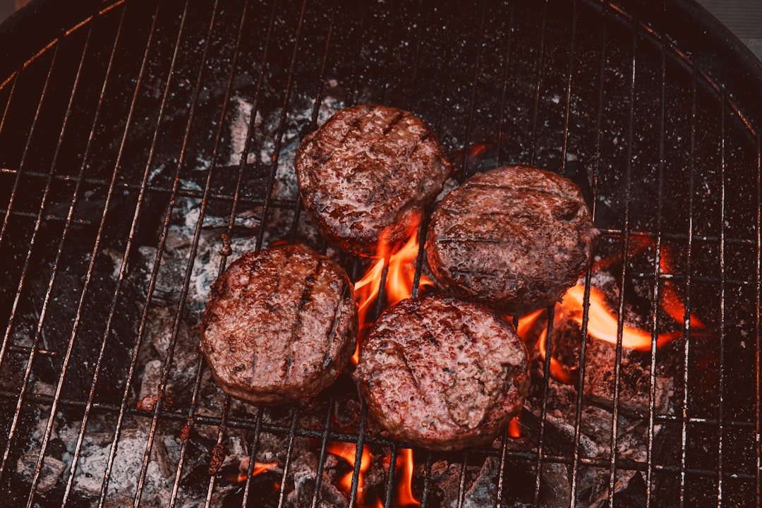 grilled meat on charcoal grill